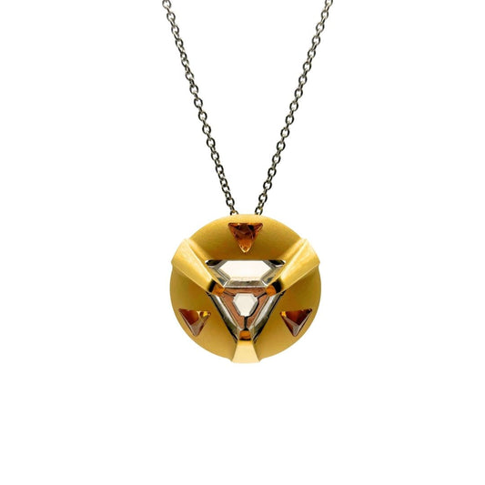 Gold Colored Gem Pendant - Set