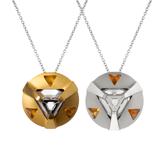 ARK Crystal & Gem Pendant - Entangled Pair (Gold Gem & Yellow Gem)