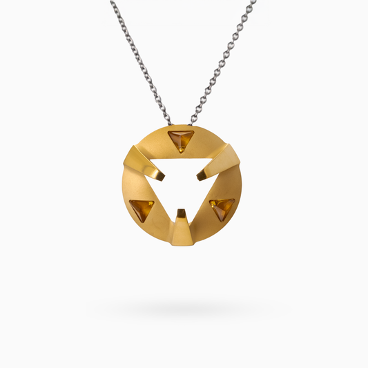 Gold Colored Gem Pendant