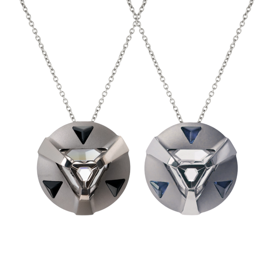 ARK Crystal & Gem Pendant - Entangled Pair (Black & Blue)