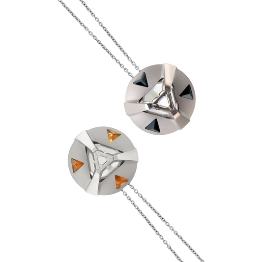 ARK Crystal & Gem Pendant - Entangled Pair (Black & Yellow)