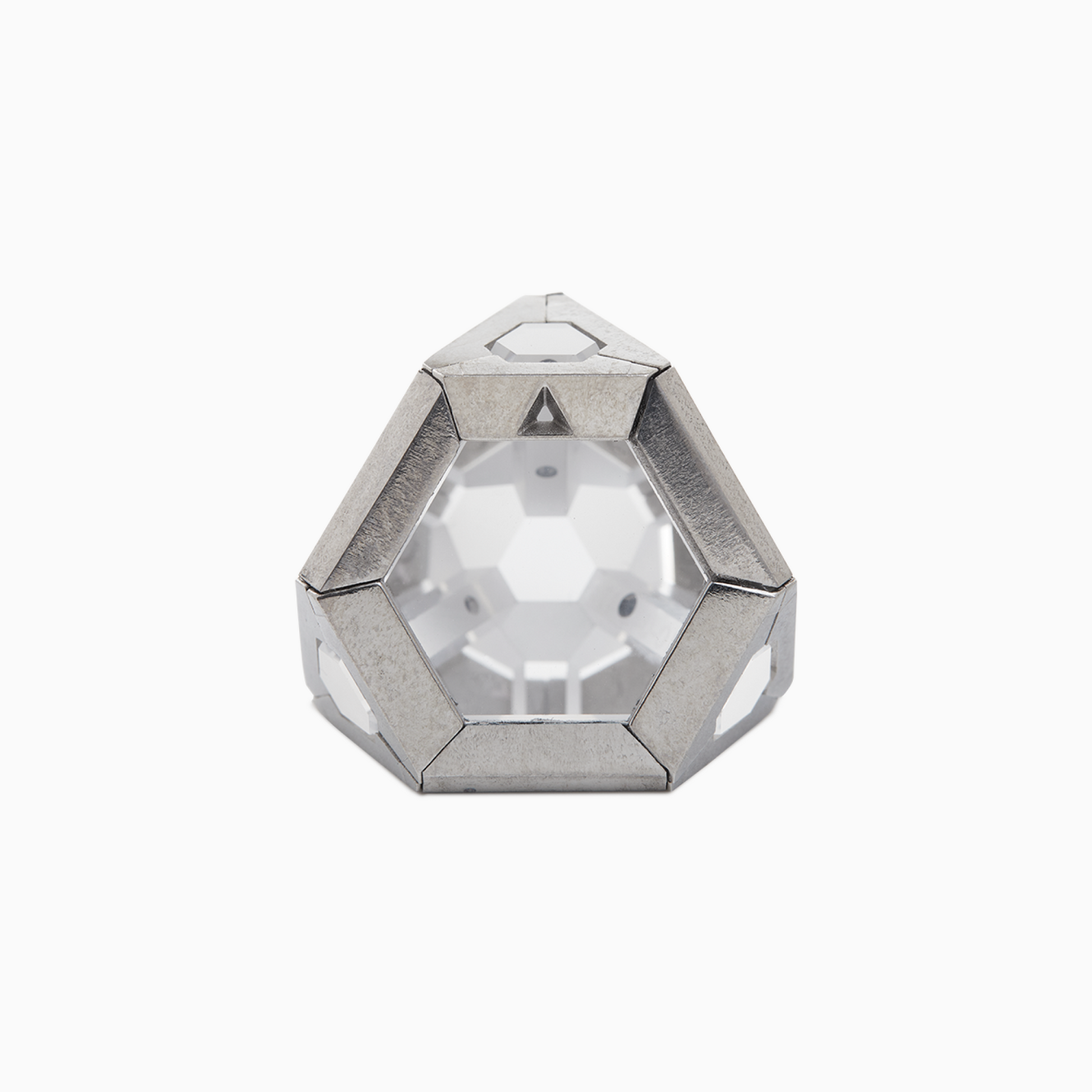 ARK Crystal & Colored Pendant - Entangled Pair (Gold)