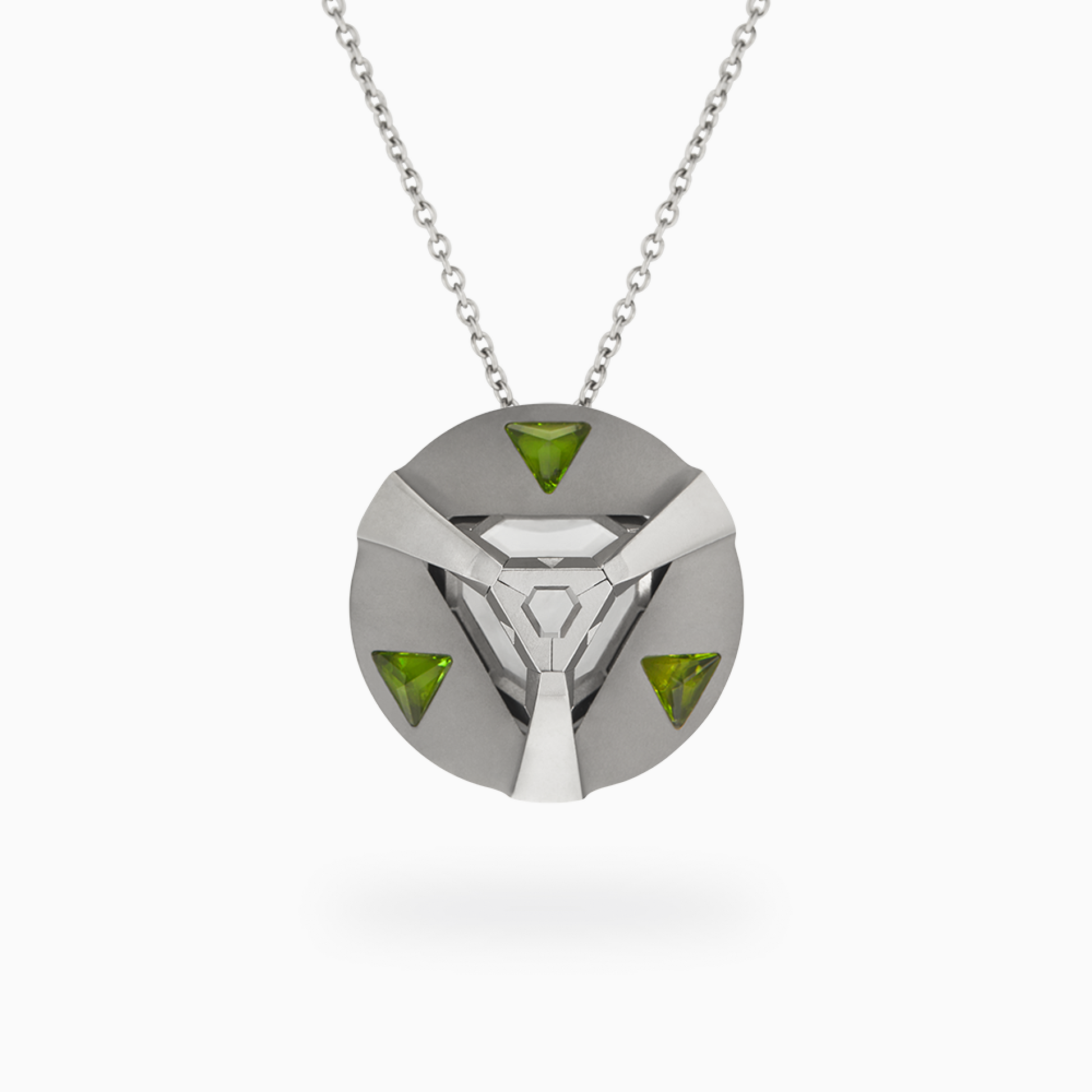 ARK Crystal & Gem Pendant - Entangled Pair (Green & Yellow)
