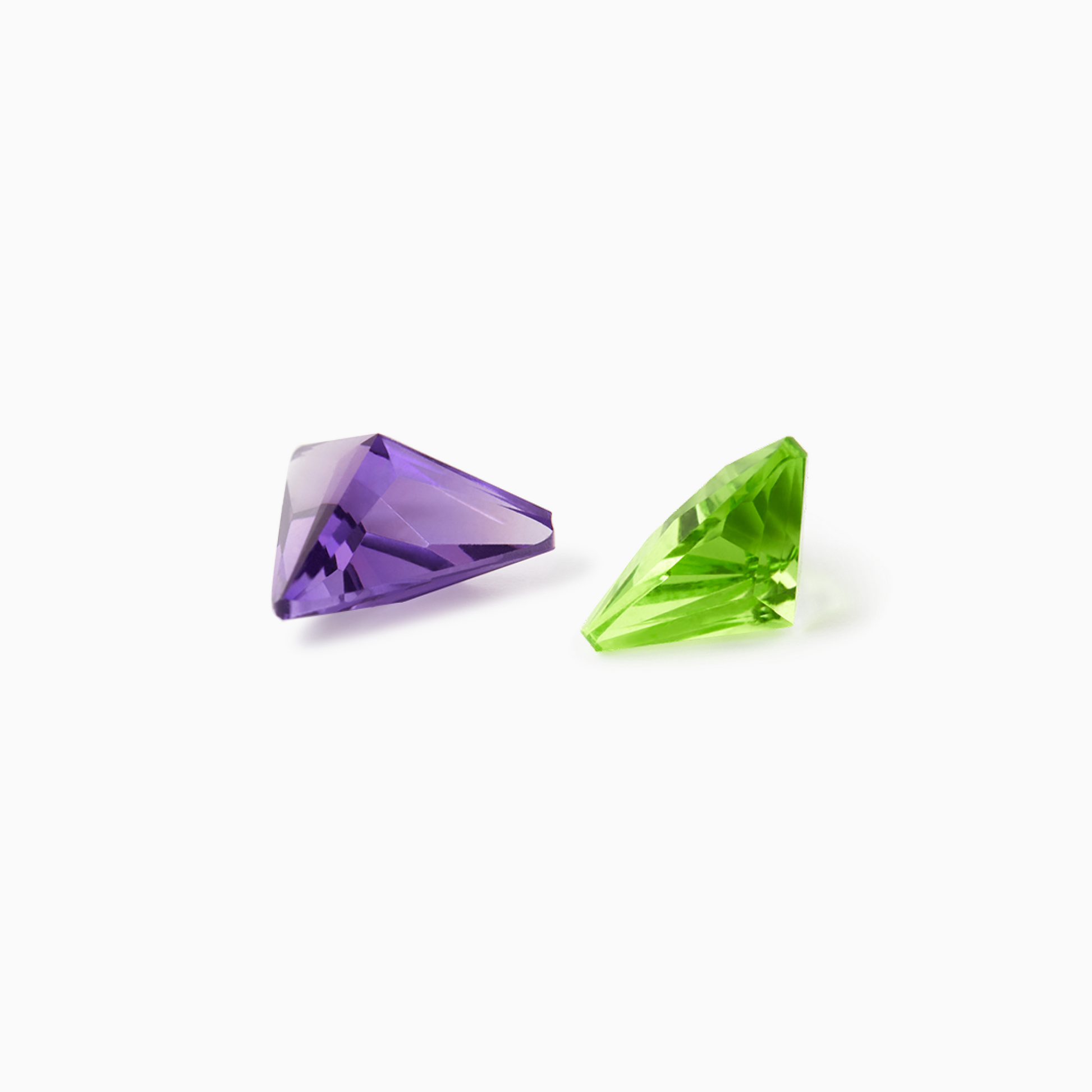 ARK Crystal & Gem Pendant - Entangled Pair (Purple & Green)