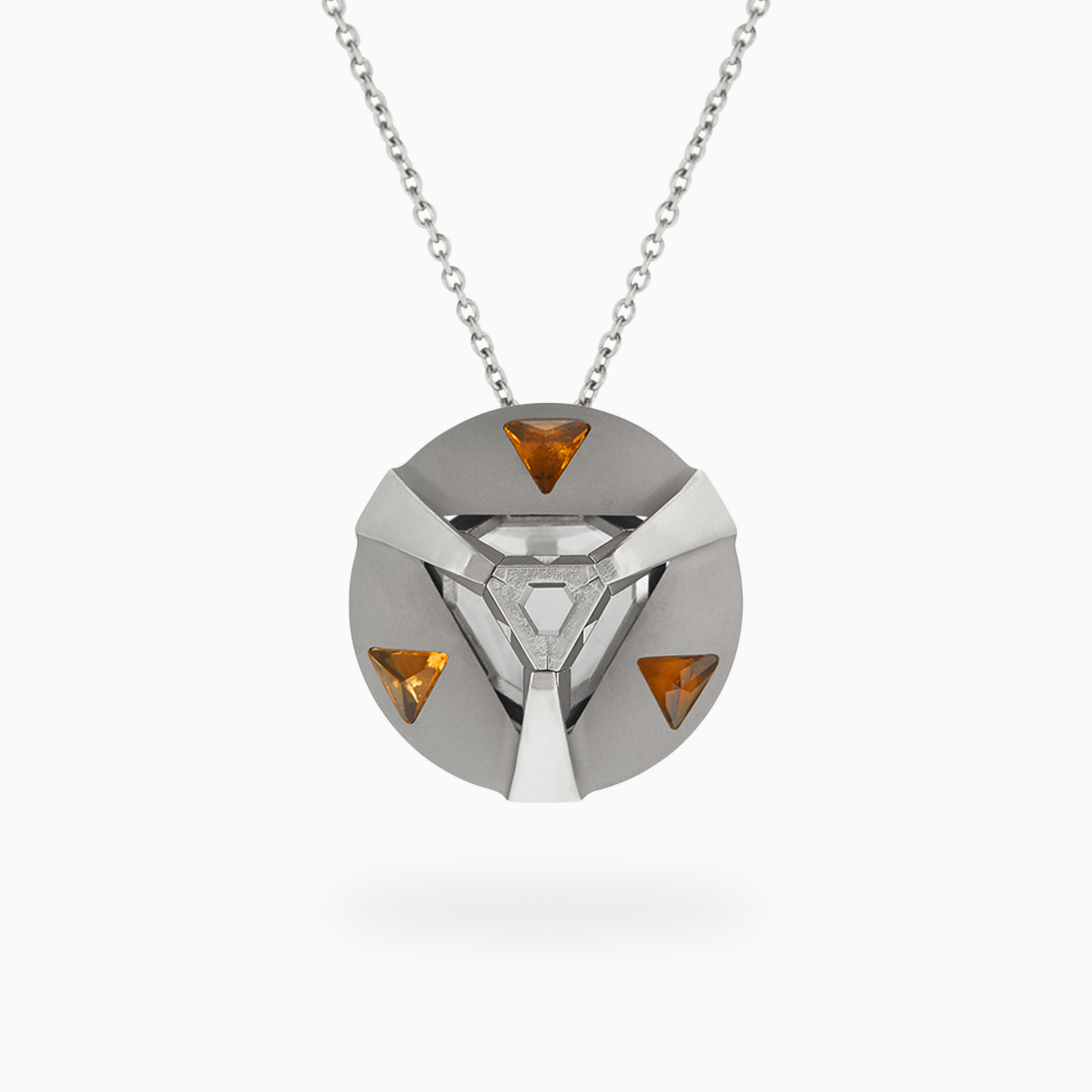 ARK Crystal & Gem Pendant - Entangled Pair (Yellow)