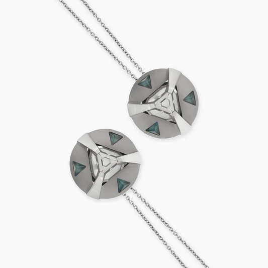 ARK Crystal & Gem Pendant - Entangled Pair (Blue)