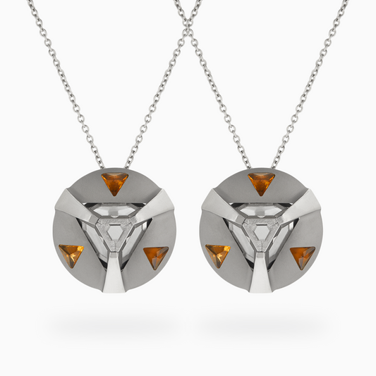 ARK Crystal & Gem Pendant - Entangled Pair (Yellow)