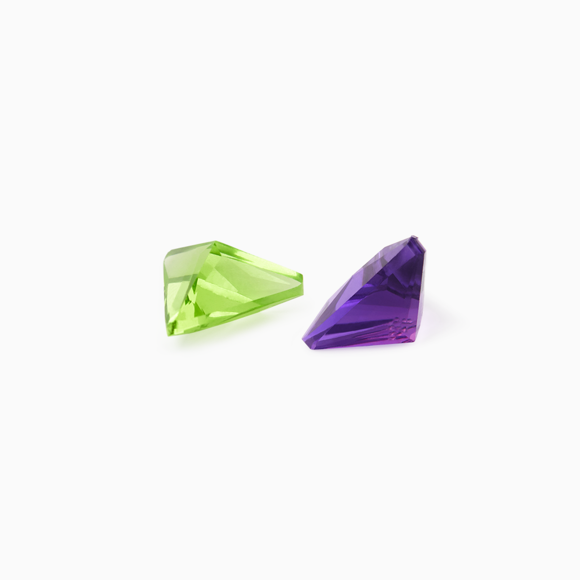 ARK Crystal & Gem Pendant - Entangled Pair (Purple & Green)