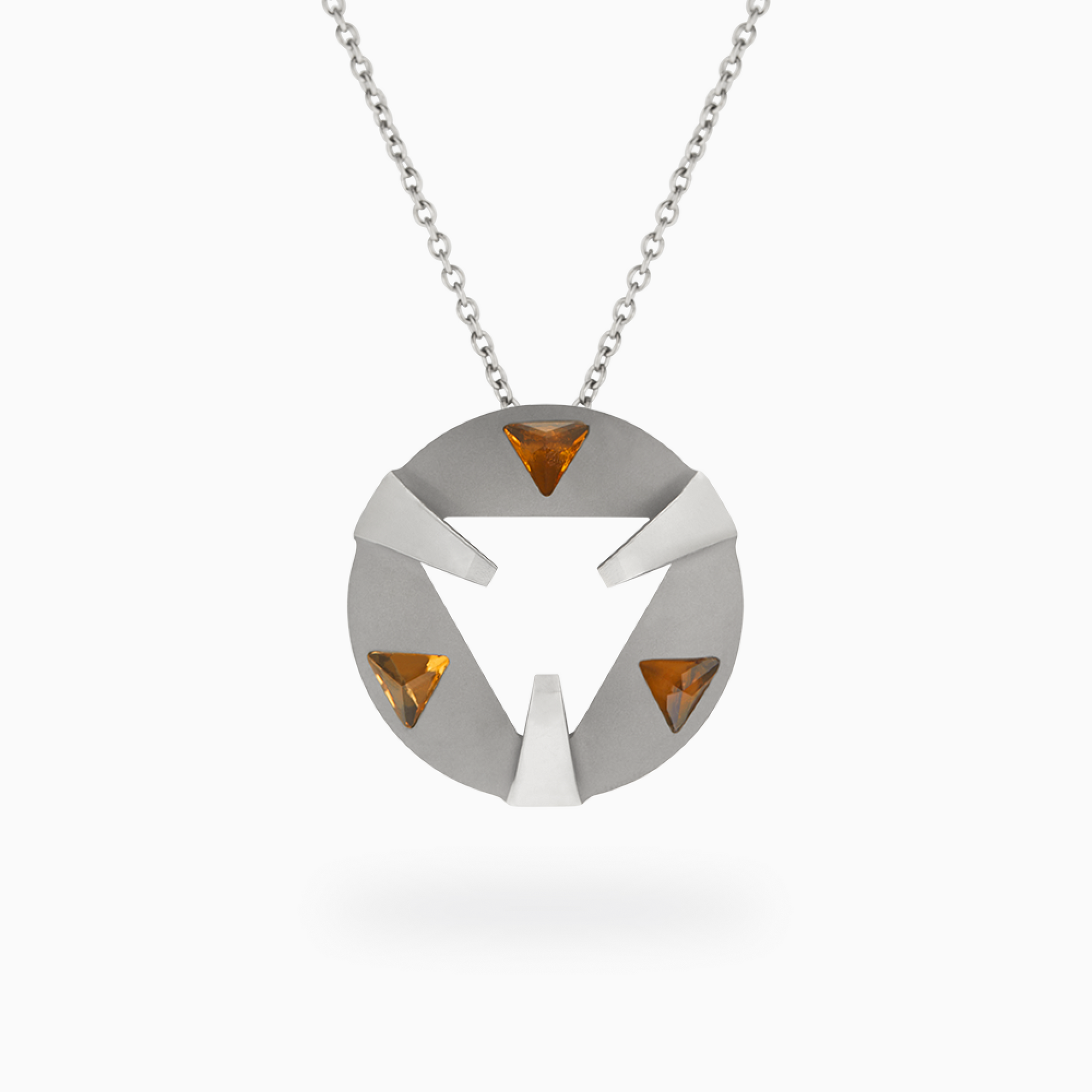ARK Crystal & Gem Pendant - Entangled Pair (Yellow)