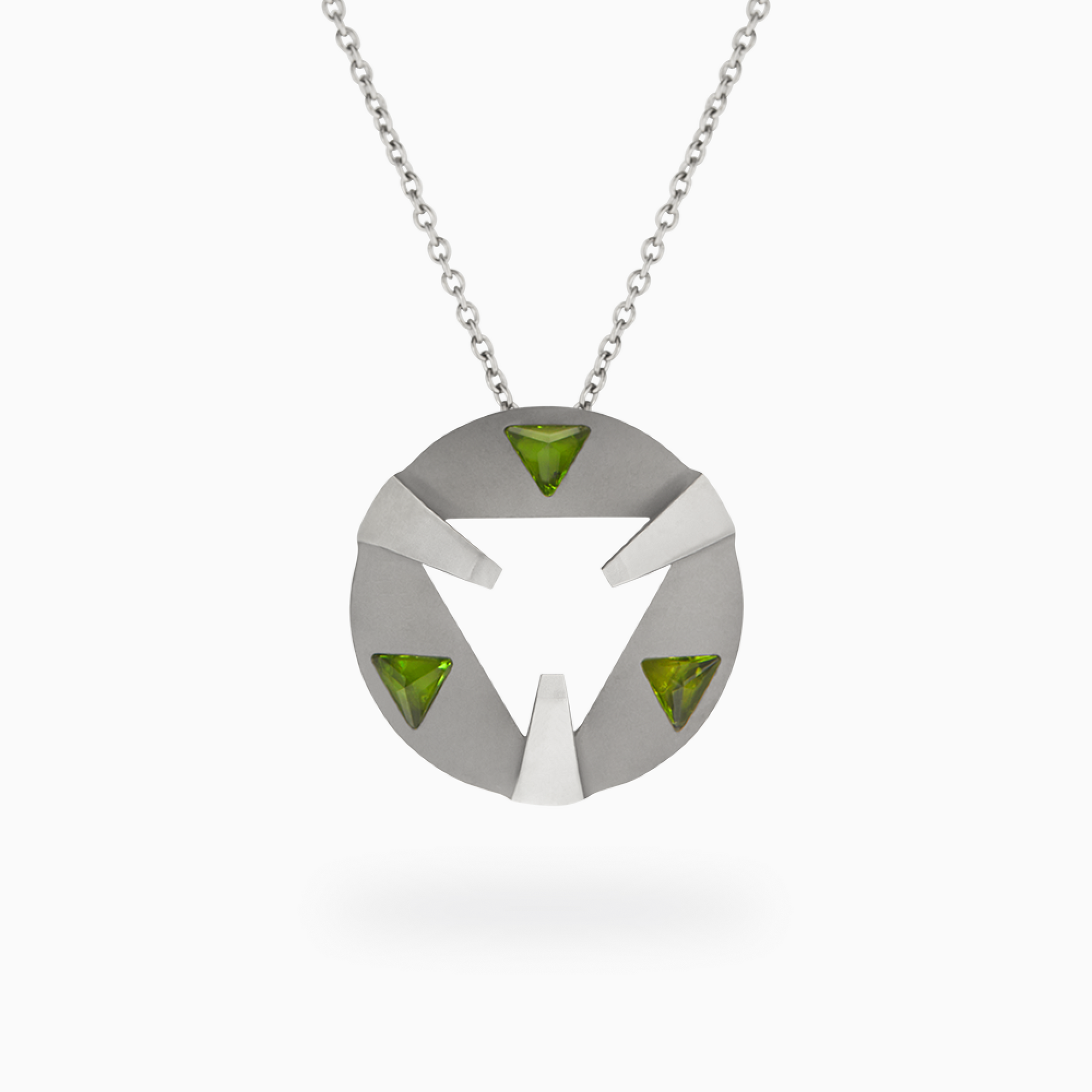 ARK Crystal & Gem Pendant - Entangled Pair (Green & Yellow)