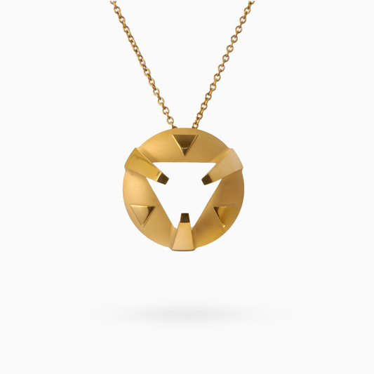Gold Colored Pendant with Gold Colored Chain
