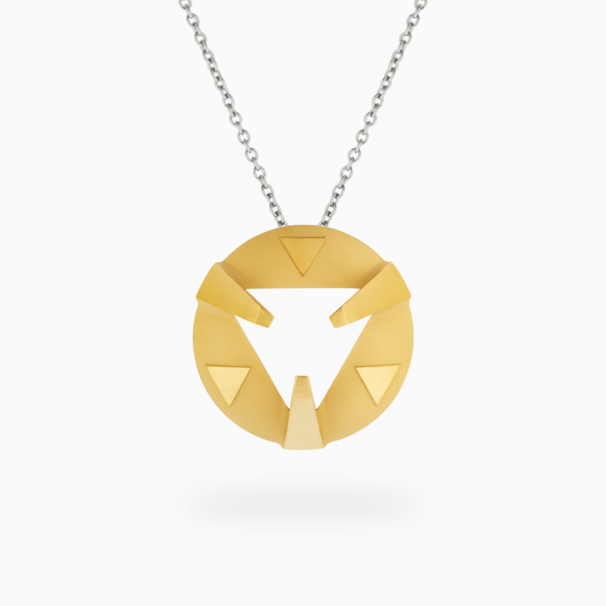 ARK Crystal & Colored Pendant - Entangled Pair (Gold)